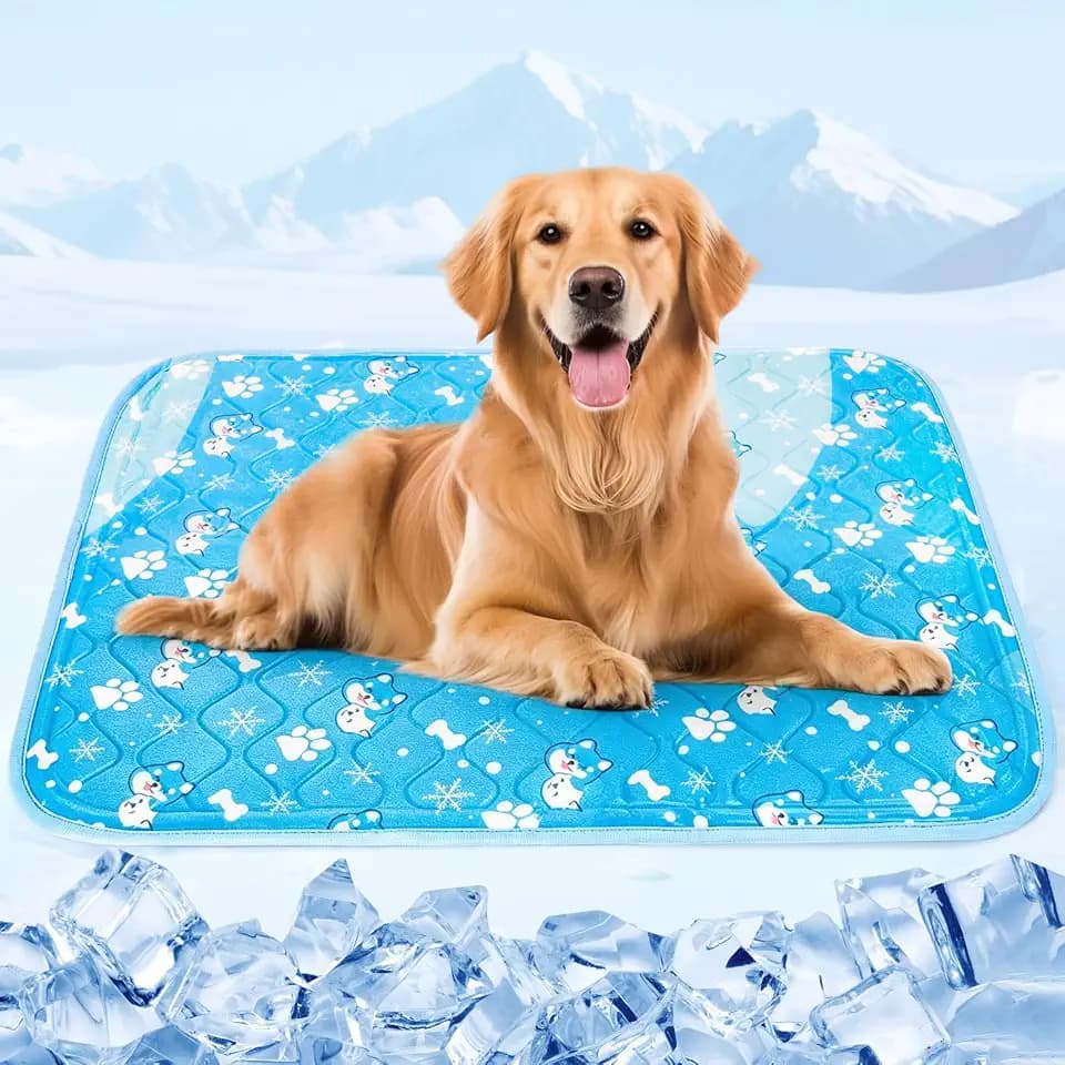 Kühlmatte Hund 90x60cm Kühldecke Für Hunde & Große Hunde – Ideale Kühldecke Für Hundebett, Outdoor & Zwinger – Falbar, Krallenfest & Waschbar – Sommer Kühlmatte Cooling Mat Dog