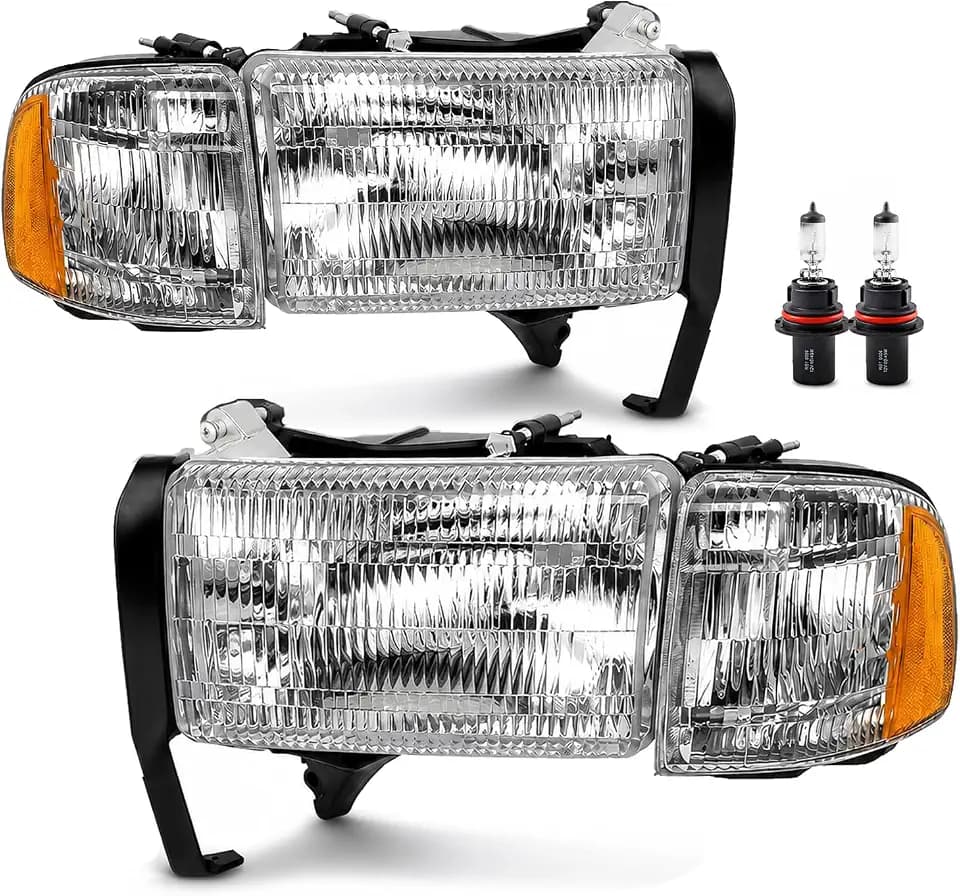 Headlights Assembly for 1994-2001 Dodge Ram 1500, 94-02 Dodge RAM 2500 3500