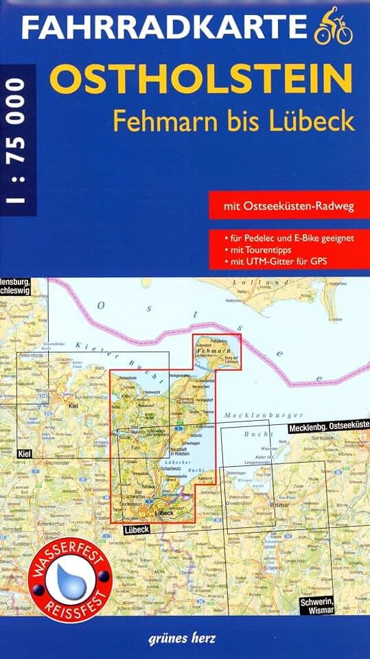 Fahrradkarte Ostholstein, Fehmarn bis Lübeck: Mit Ostseeküsten-Radweg. Maßstab 1:75.000. Wasser- und reißfest (Fahrradkarten)