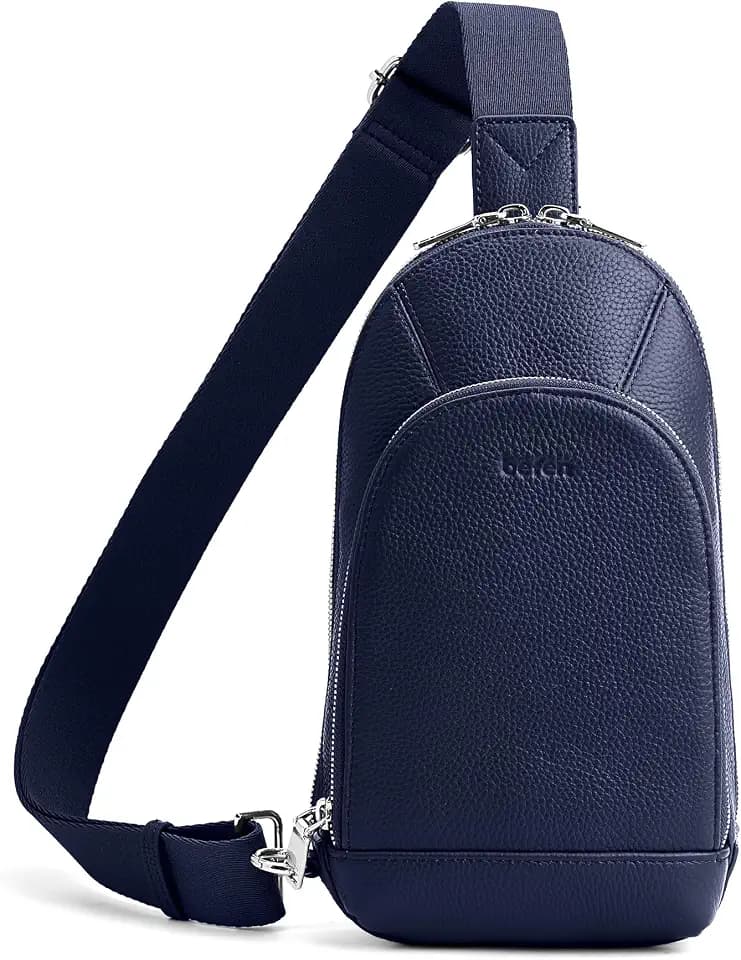befen Genuine Leather Sling Bag for Women, Anti Theft Crossbody Chest Bags