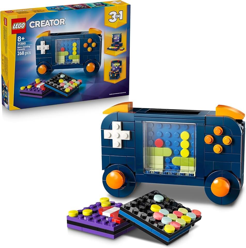 LEGO Creator 3-in-1-Set Retro-Spielkonsole - Kinder Spielzeug & Bauset - Modellbau mit 3 Bauoptionen: Konsole, Computer oder Spielautomat - Kreatives Geschenk für Mädchen und Jungen ab 8-31380