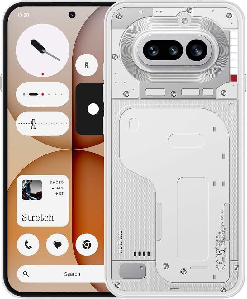 Nothing Phone (4a) - 50 MP Triple-Kamera, bis 70x Ultra-Zoom, Transparentes Smartphone, Langer Akku, 50W Schnellladen, 120Hz AMOLED, Glyph Bar, 8GB+256GB - Weiß