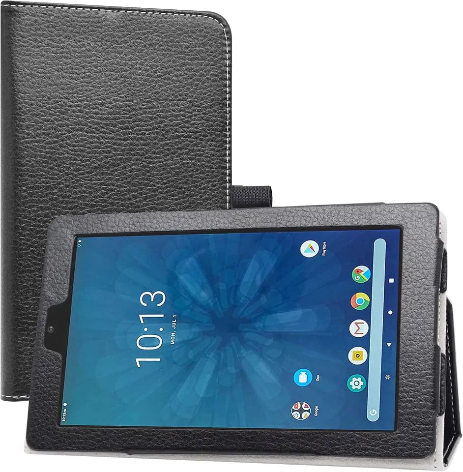 LiuShan Compatible with Onn 7" Tablet Case, PU Leather Slim Folding Stand Cover for Onn 7 inch Tablet (2022 Model:100071481), Black