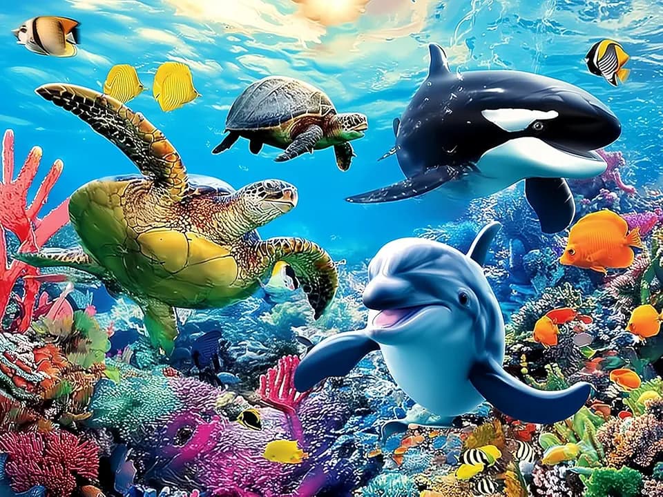500 Piece Sea Animals Jigsaw Puzzle for Adults