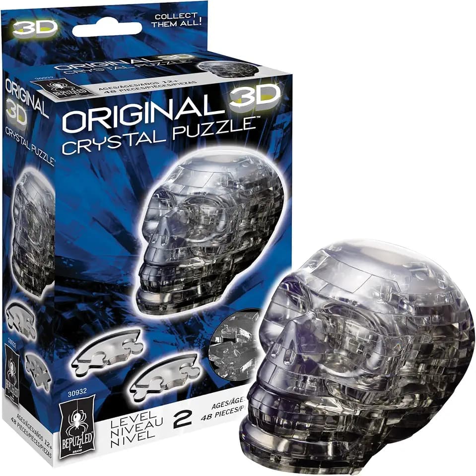 BePuzzled | Skull Original 3D Crystal Puzzle, Ages 12 and Up