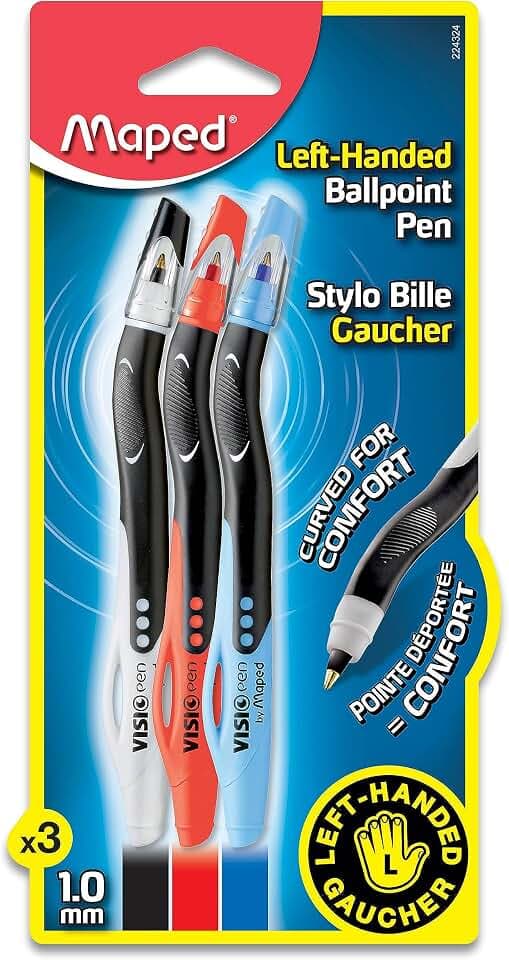 Maped - Visio - Left-handed ballpoint pens - Quick-drying - 3 count