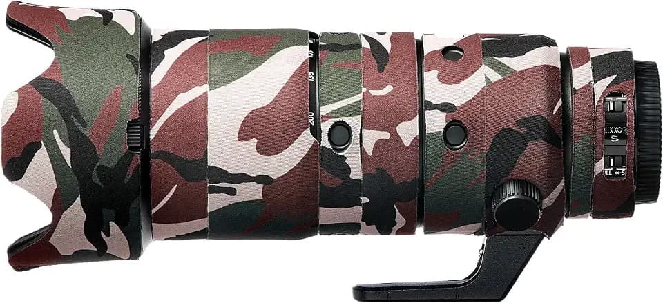 easyCover Lens protection camouflage cover Neoprene Lens Protection Compatible with Nikkor Z 70-200mm f/2.8 VR S (Green Camouflage)