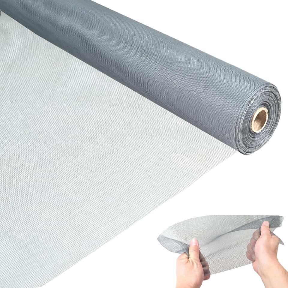 Thinkahead Window Screen, Fiberglass Screen Mesh Roll 36 inchx100 feet