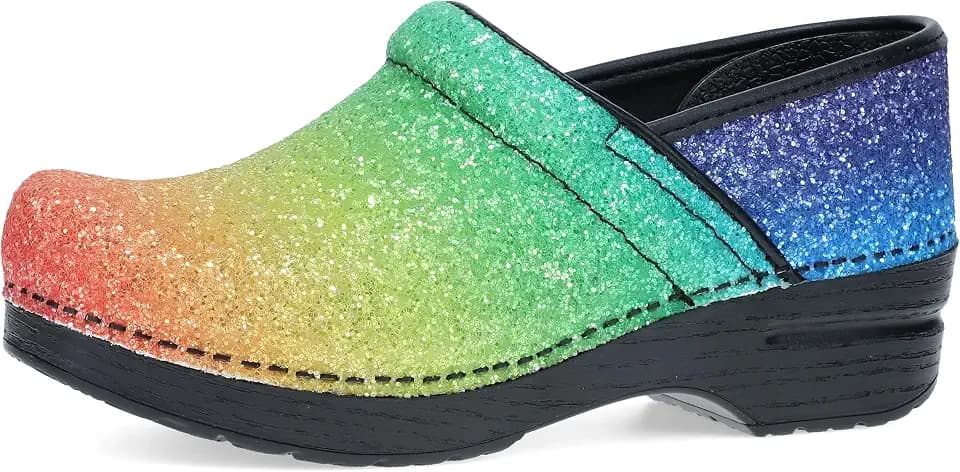 Dansko Professional Glitter Slip-On Clogs for Women