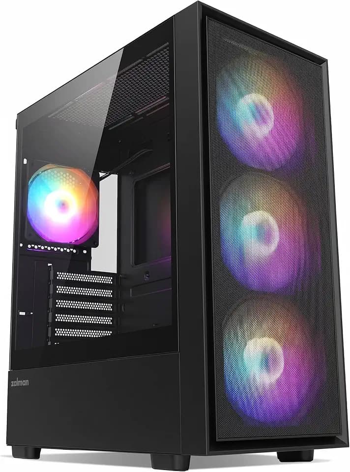 Zalman S6 High Airflow ATX Mid-Tower Desktop Computer RGB Gaming PC Case