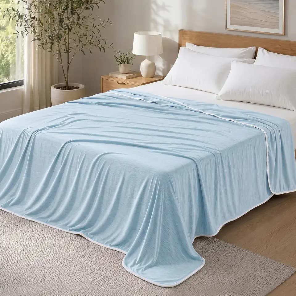 PHF Cooling Blanket Twin Size 60"x80", Sky Blue