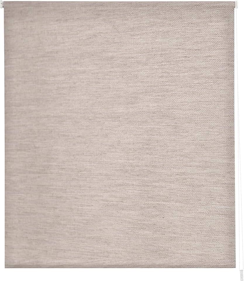 Estoralis | BRAN | Modernes Design-Rollo | Lichtdurchlässig Stoff | Farbe - Leinen | 150 x 255 cm (Breite/Höhe) Stoffgröße 147 x 250 cm | Rollos für Fenster und Türen