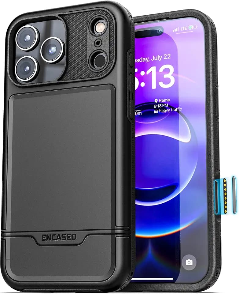 ENCASED for iPhone 18 Pro Max / 17 Pro Max Protective Case, Magnetic Black