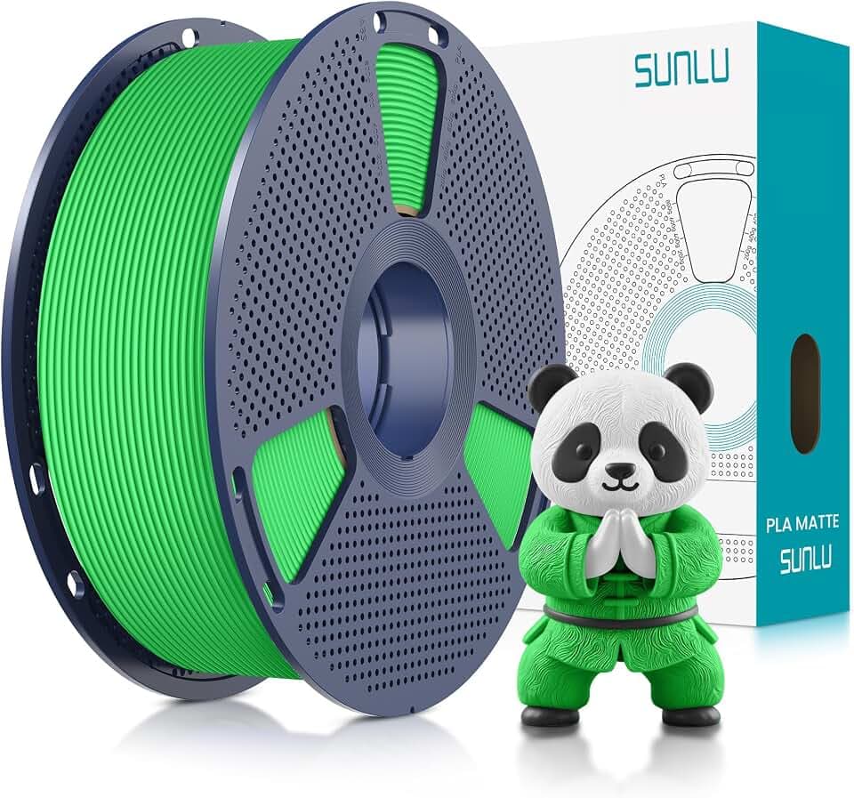 SUNLU Matte PLA Filament 1.75mm Grün, 3D Drucker Filament PLA Matte 1KG