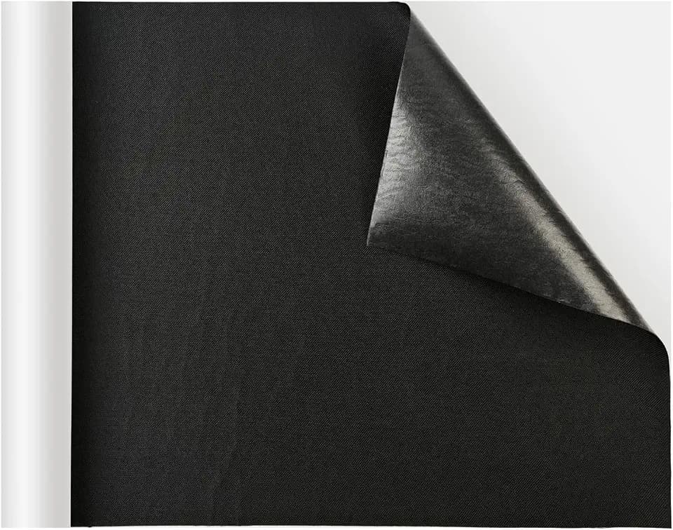 Leinen Flicken Selbstklebend Stoff, Schwarz, 43 x 200 cm, Wasserdicht, Stark klebend, Reparatur von Stoffprodukten