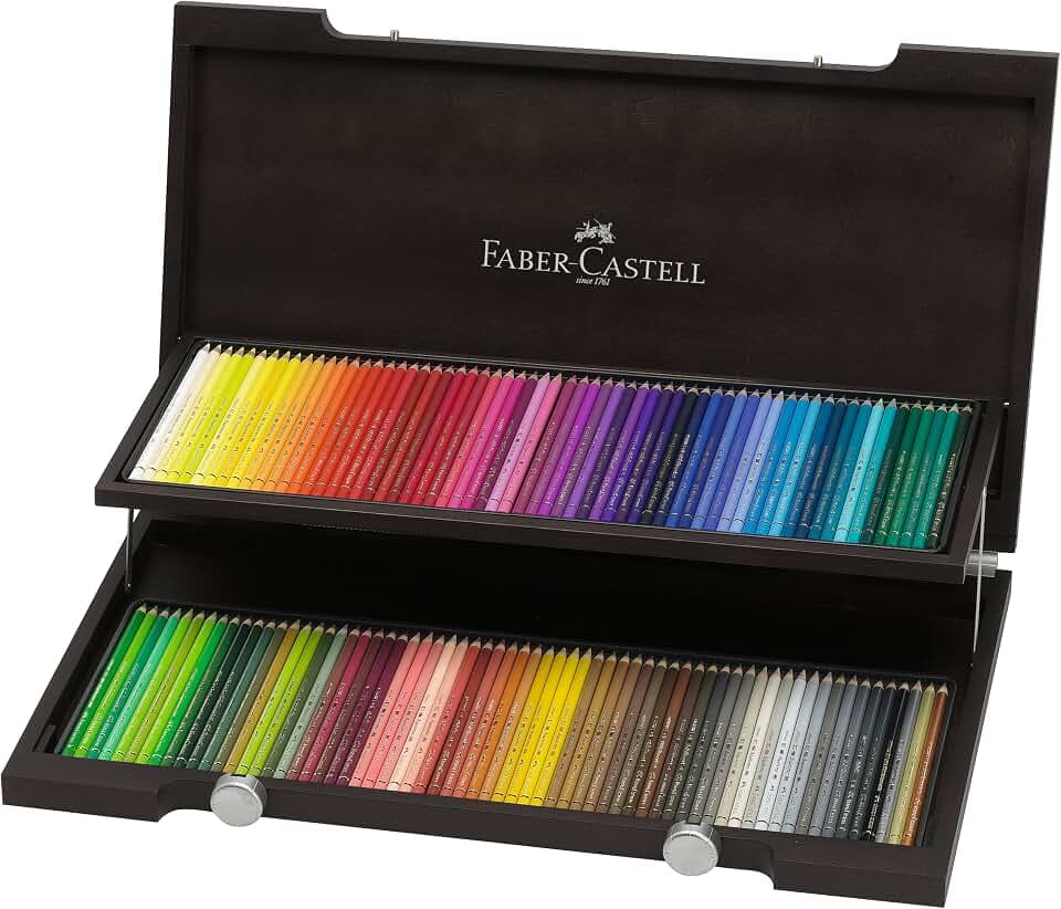 Faber-Castell - Polychromos Buntstifte Set 120 Farben Holzkoffer