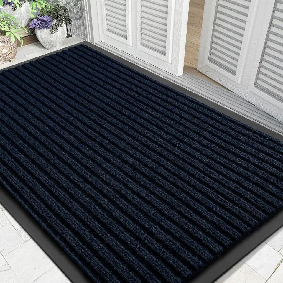 Yimobra Front Door Mat Outdoor Indoor 47x32, Waterproof Doormat, Navy Blue