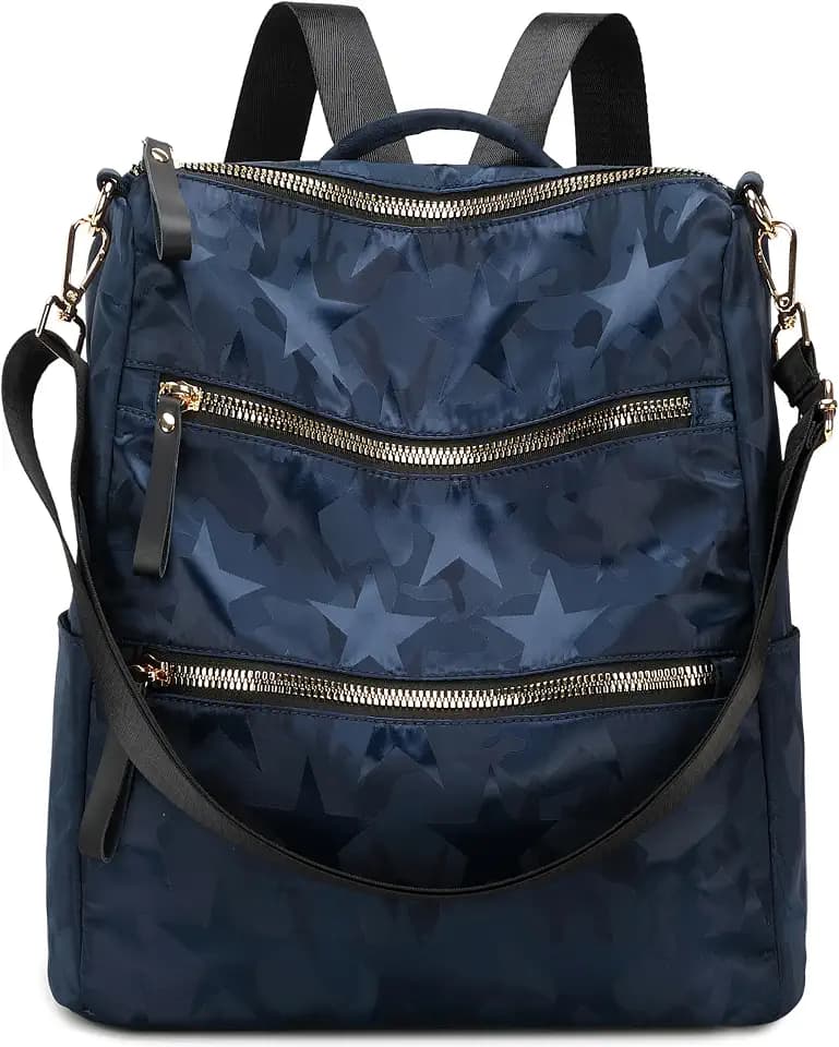 AO ALI VICTORY Women Nylon Backpack Purse Handbags and Shoulder Bag College Bookbags Anti Theft Travel Purses Casual Daypack