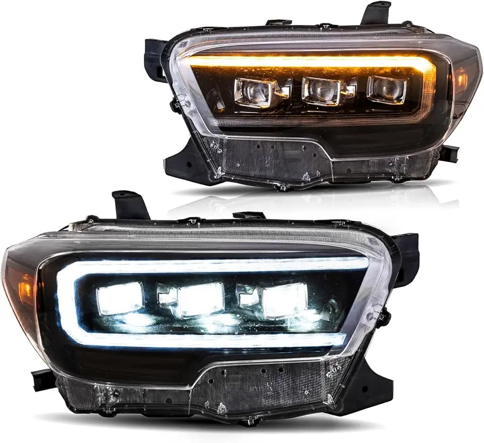 VLAND Headlights For Tacoma 2016-2023, Amber Side Marker Lights, Driver side and Passenger side
