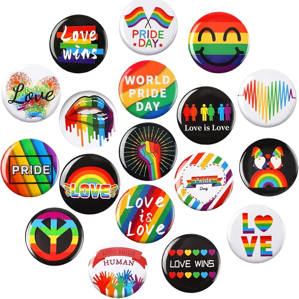 54 Stück Knöpfe Brosche Pins Abzeichen für Party Favors Supplies Dekorationen Zubehör