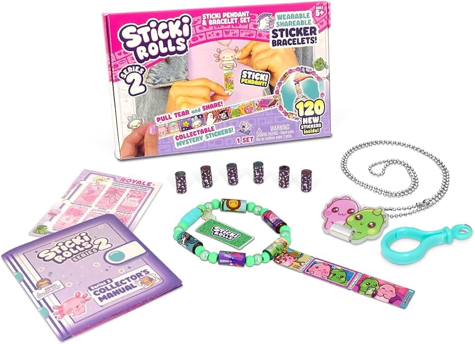 Sky Castle Sticki Rolls Pendant Pack - Wearable Sticker Toy Bracelet Kit