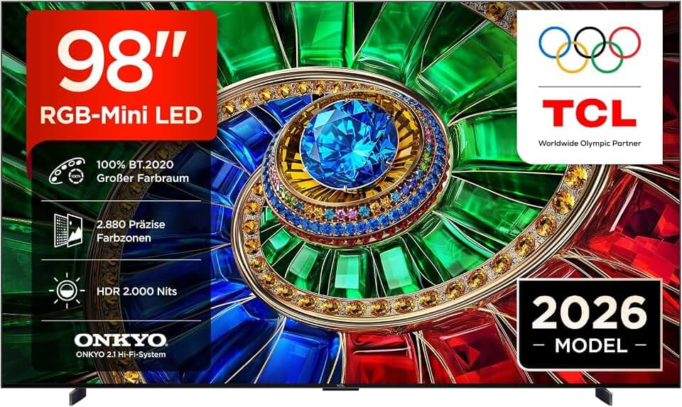 TCL 98RM7L RGB-Mini LED 98 Zoll Fernseher, 4K Smart TV, Google TV, HDR10+