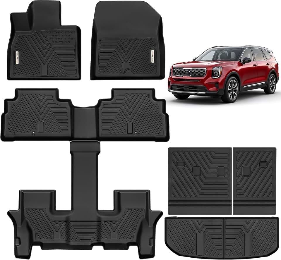 YITAMOTOR Floor Mats for Kia Telluride 2025-2020 7&8 Seats,