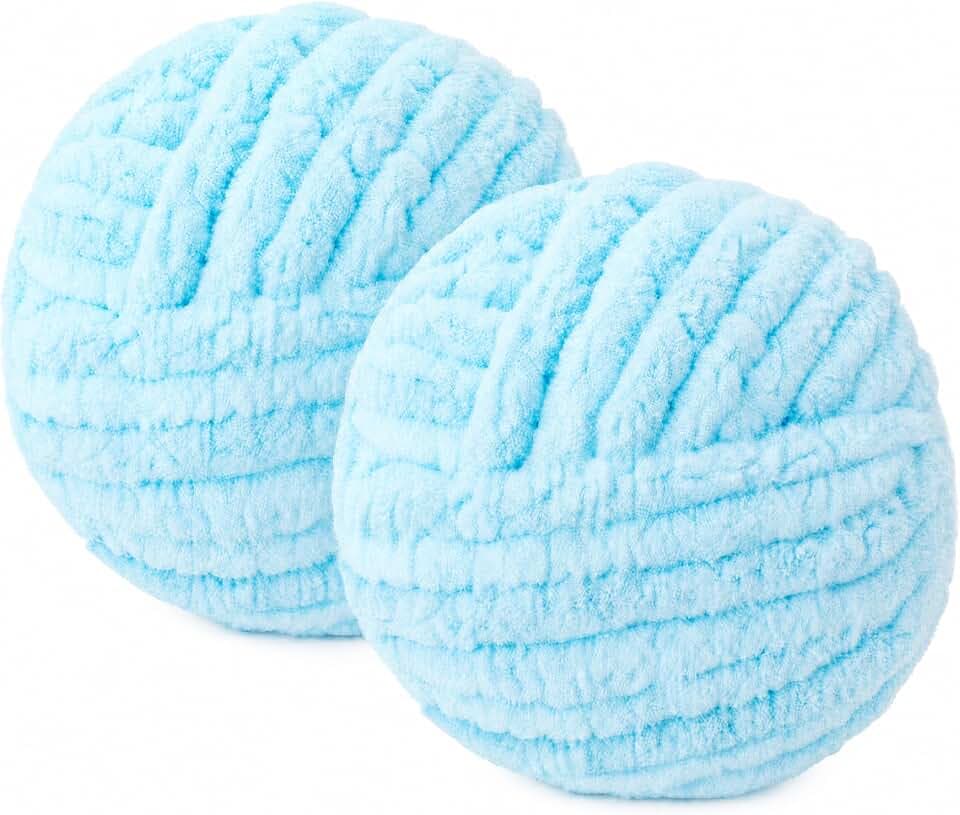2 Roll Dicke Wolle Garn 500g 54m, XXL Soft Chunky Yarn zum Handstricken