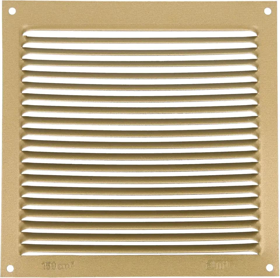 Amig - Quadratisches Lüftungsgitter aus Aluminium | Lüftungsgitter für Luftauslässe | Ideal für Küchen- und Badezimmerdecken | Maße : 170 x 170 mm | Farbe: Gold