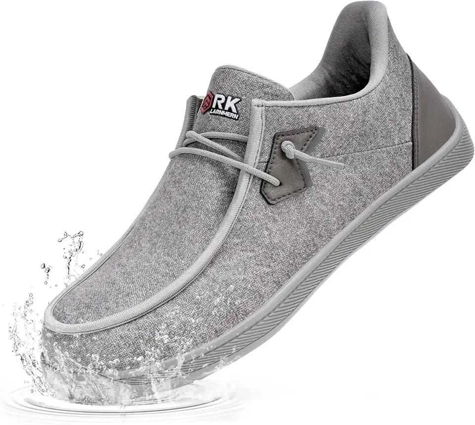 LARNMERN Wasserdichte Sicherheitsschuhe für Herren, Stahlkappe, Schuhe, Schlupfschuhe, Arbeitssneaker, leicht, bequem, industrielles Leder