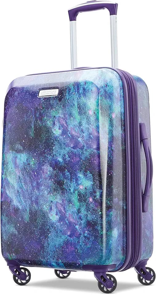 American Tourister Moonlight Hardside Expandable Luggage with Spinner Wheels, Cosmos, Carry-On 21-Inch