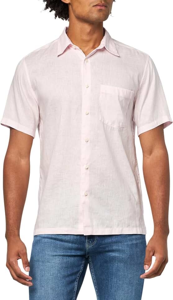 Theory Men's Theory Men's Irving Short Sleeve Button Down Woven in Relaxed Linen