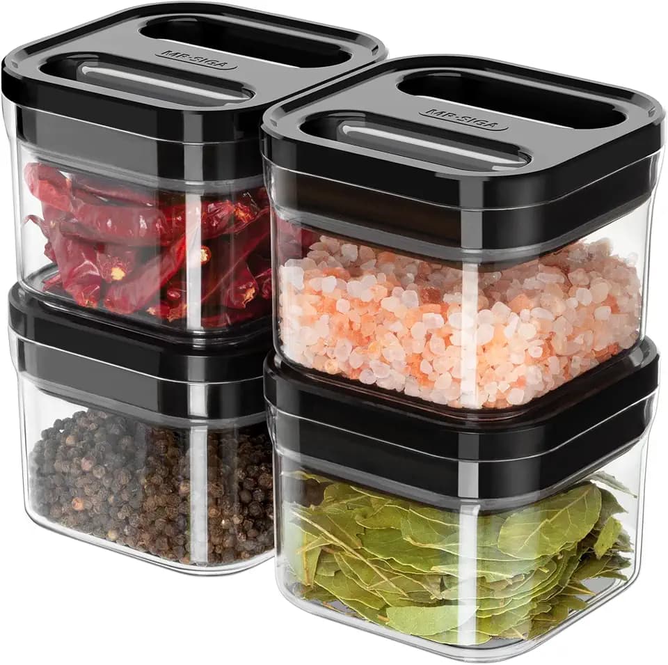 MR.SIGA 4 Pack Airtight Food Storage Container Set, BPA Free, Stackable
