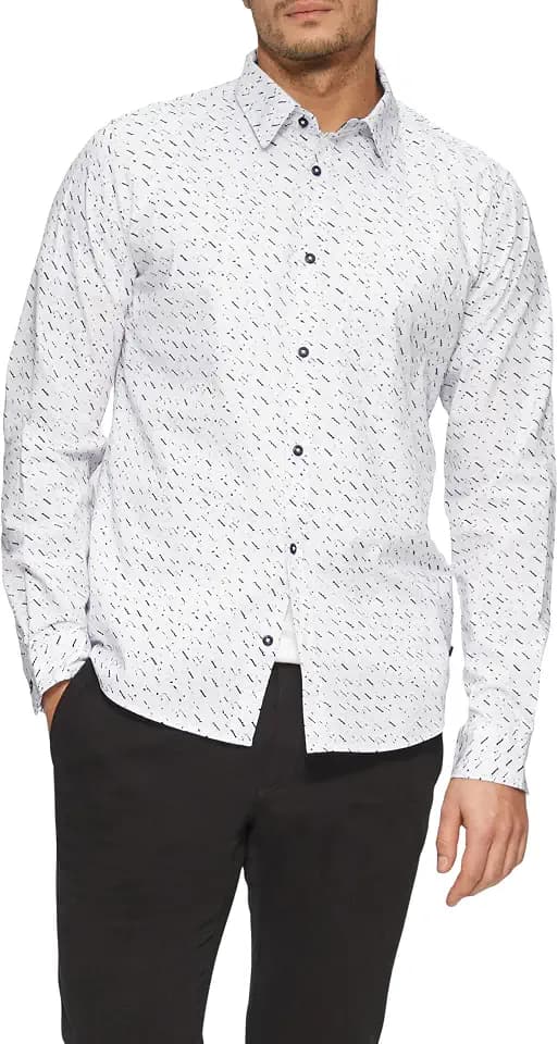 s.Oliver Slim Fit: Gemustertes Hemd aus Popelin