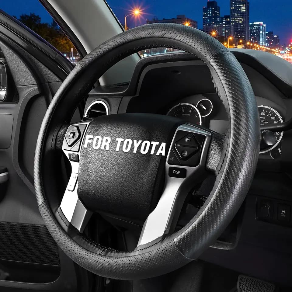 Steering Wheel Cover for Toyota 4Runner Tacoma Tundra Sequoia, Black