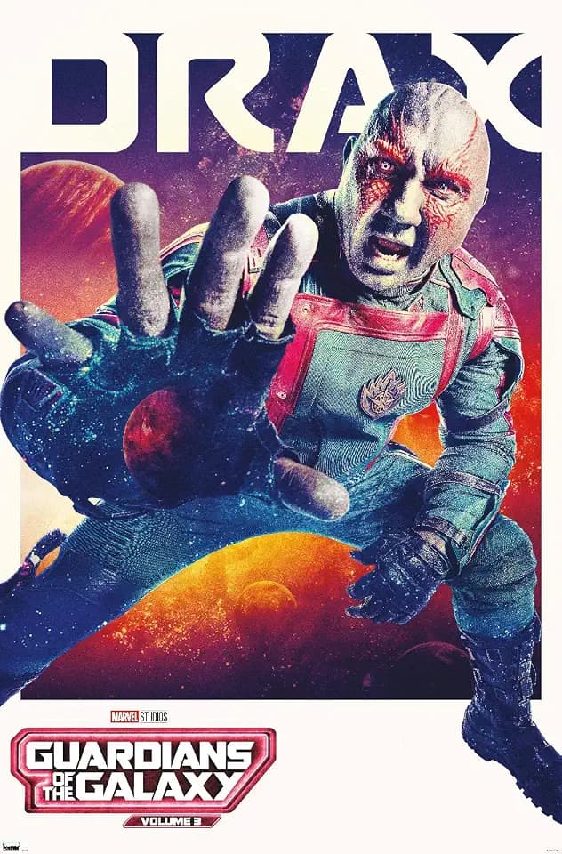 Trends International Marvel Guardians of the Galaxy Vol. 3 - Drax One Sheet Wall Poster, 34L x 22.4W, Premium Unframed Version