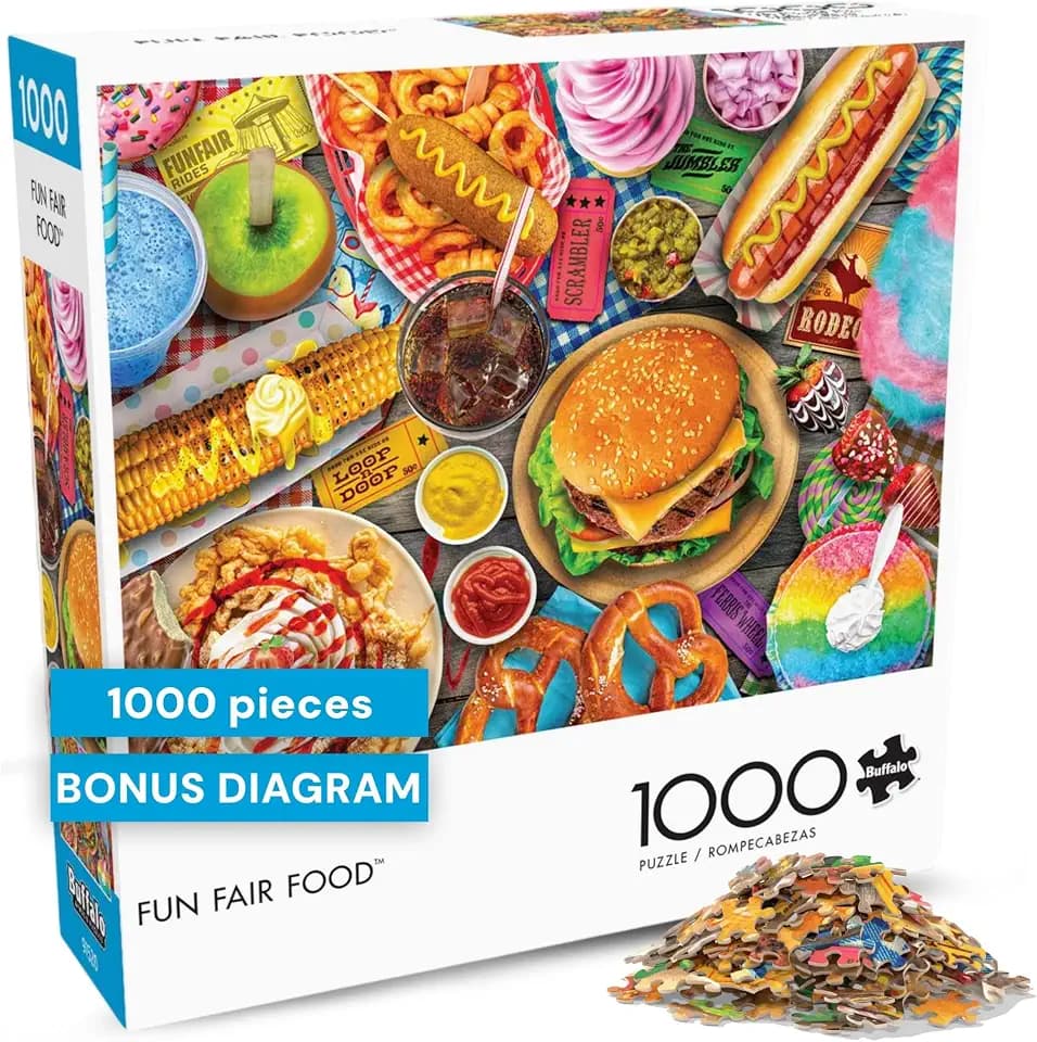Buffalo Games Lars Stewart, Fun Fair Food, 1000 Piece Puzzle for Adults