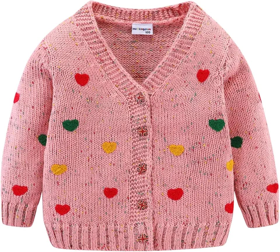 Mud Kingdom Girls Cardigan Sweaters Cute Colorful Love