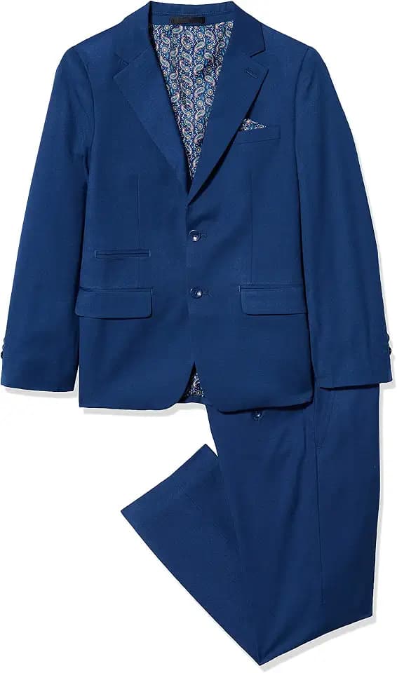 Isaac Mizrahi Boys' 2-piece Slim Cut Wool Blend Suit-Husky Sizes