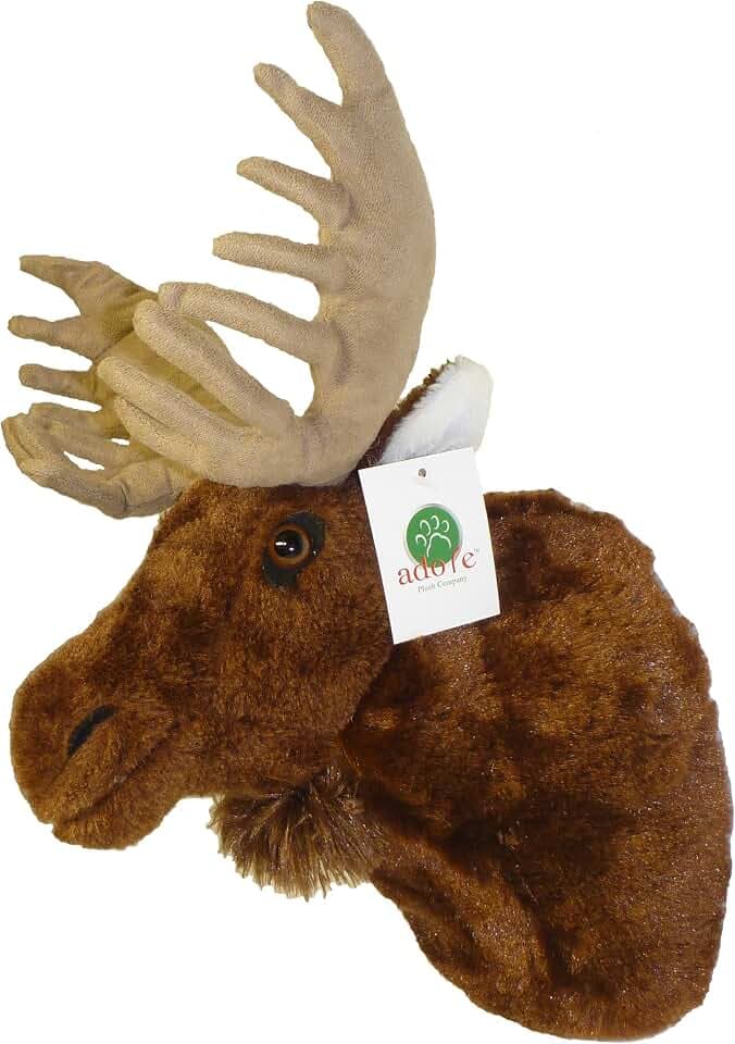Adore 13" Yukon the Moose Plush Stuffed Animal Walltoy Wall Mount