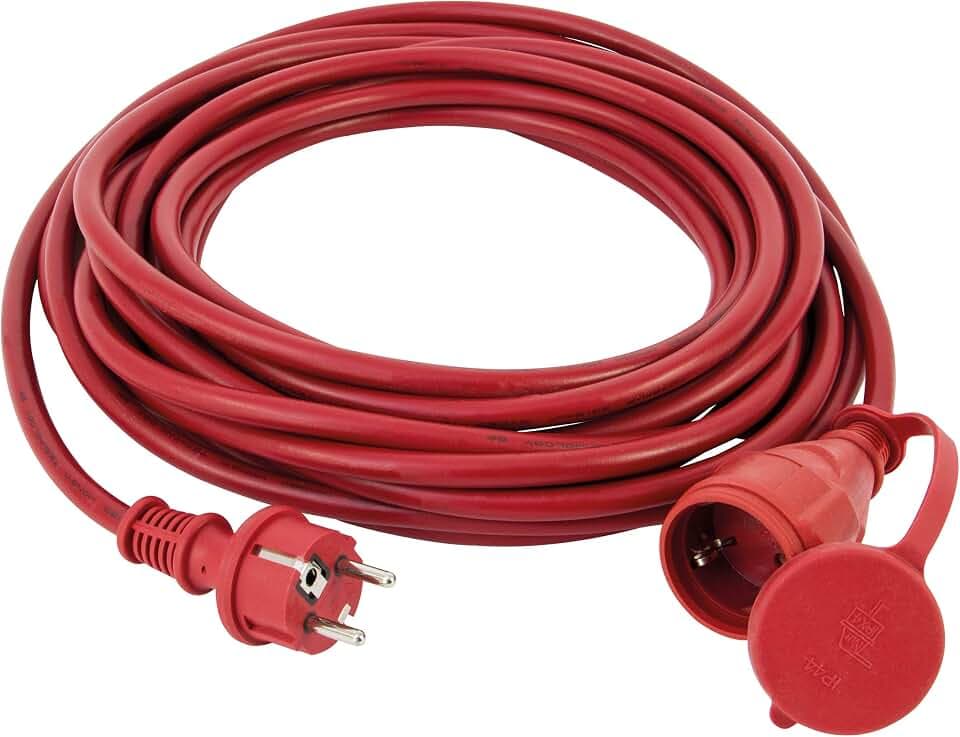 REV Verlängerungskabel Aussenbereich IP44 25m (H05RR-F), 3680W, rot