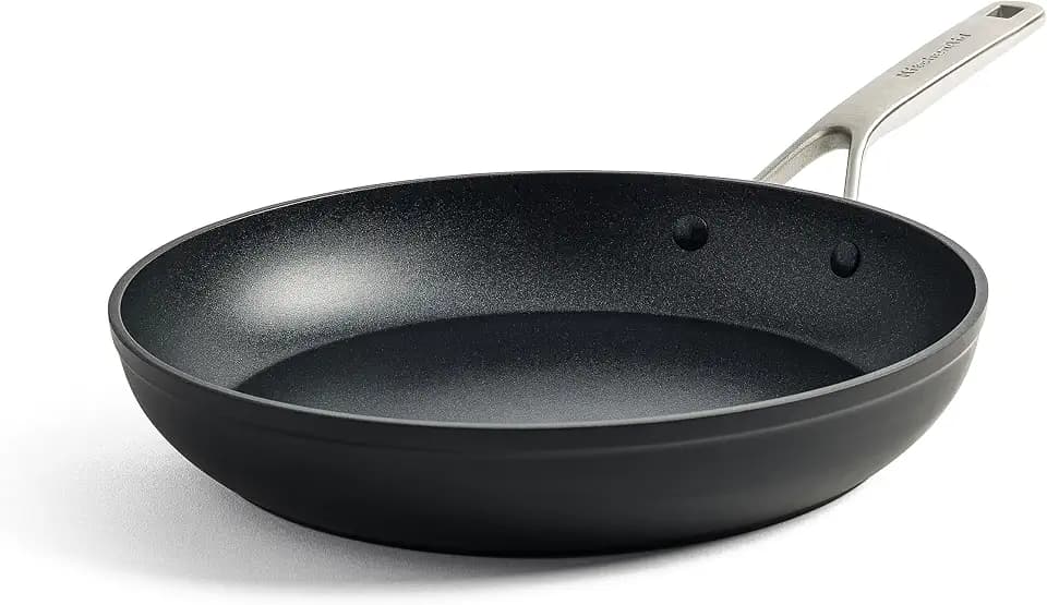 Kitchenaid Bratpfanne 30 cm - Classic Forged Aluminium - PFAS-freie keramische Antihaftbeschichtung, induktionsgeeignet, backofenfest, spülmaschinengeeignet, schwarz