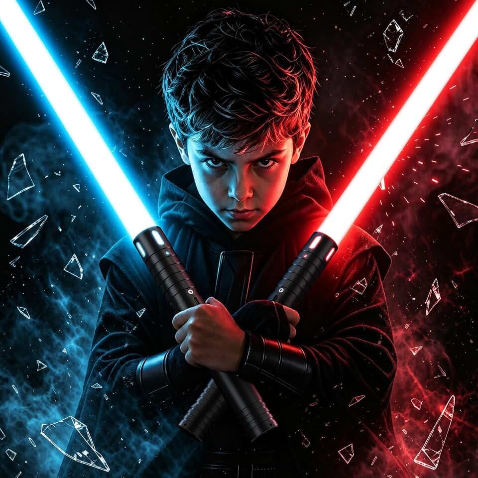 Laserschwert Kinder, RGB 15 Farben 2 in 1 Lichtschwert, Duell Lightsaber mit 4 Modi und Sounds, USB-C Wiederaufladbar FX Lichtschwert Spielzeug für Kinder und Erwachsene Halloween Cosplay(60CM 2PC)