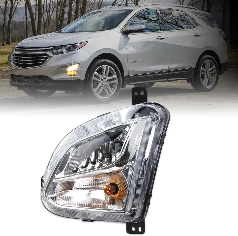 Left Driver Side Fog Lights Signal Assembly Compatible With 2018 2019 2020 2021 Chevy Equinox Bumper Lamp Fog Light Replace#85161291