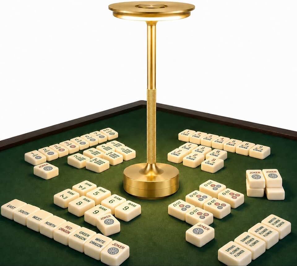 Mahjong Lamp Cordless, Rechargeable Mahjong Table Lamp