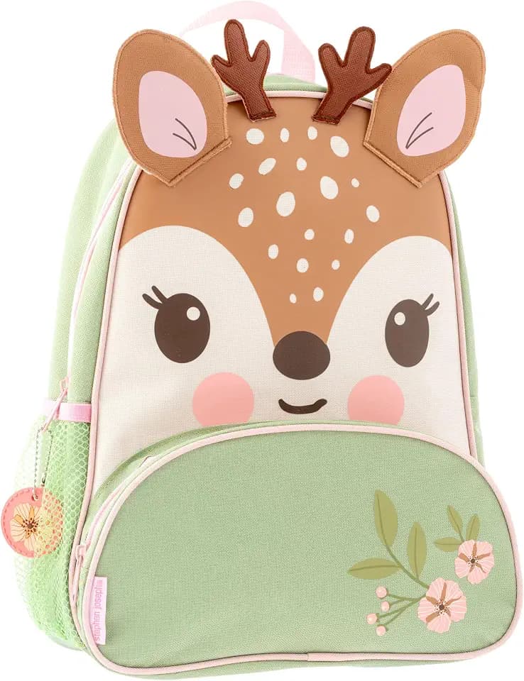 Stephen Joseph Little Sidekick Backpack, Toddler Backpack for Little Kids, Daycare and Preschool, Deer