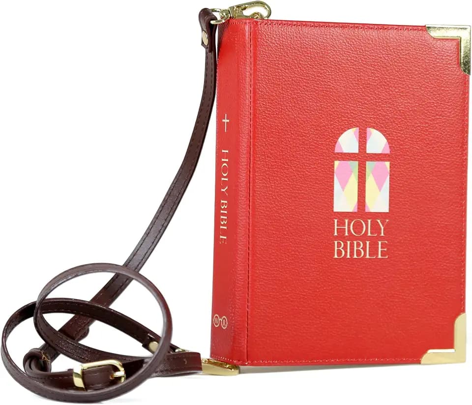 Well Read Handtasche im Buchmotiv für Literatur-Liebhaber, Leser und Bücherwürmer, Umhängetasche, Heilige Bibel, Small