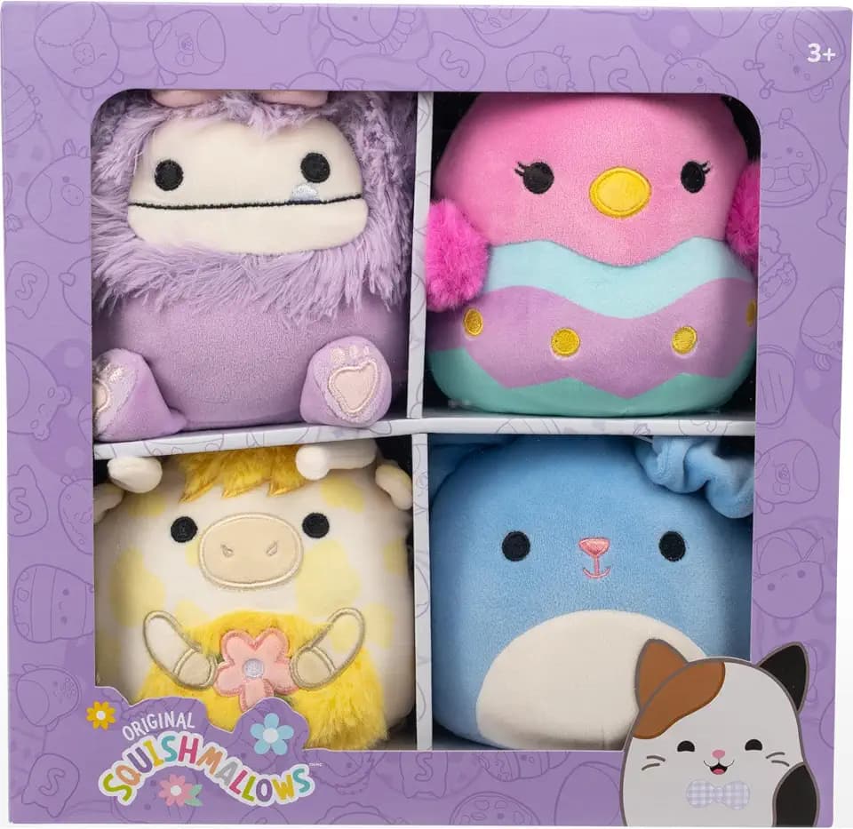 Squishmallows Original 4-Pack – Official Jazwares Plush Box Set (Little)