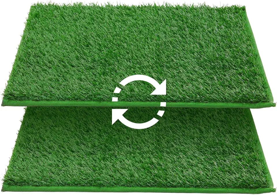 LOOBANI Dog Grass Pee Pads, 18.1x23.1in Artificial Grass Pad for Potty Tray