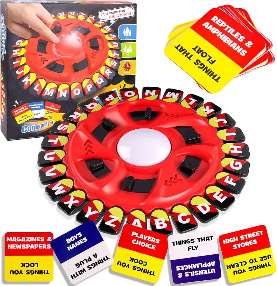 Wörter Sturm Spiel, Rasende Wörter Deutsch, Wortspiel für 2-8 Spieler, Buchstabenspiel für Familie & Partys, Ähnlich wie Quickstop, Crack List, Hitster, Stadt Land Fluss